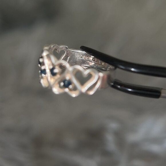 Sterling Silver 925 Blue Sapphires Ring - Picture 6 of 10